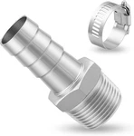 Goldpea 304 Stainless Steel Hose Barb Fitting Connector 1-1/4" Npt Male To 1-.... Fixed Price $24.01.