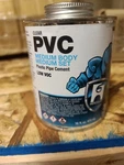 Clear Pvc Plastic Pipe Cement Medium Body/set Pint Hercules. Fixed Price $24.99.
