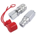 3/8" Flat Face Hydraulic Quick Connect Coupler Coupling Set W/dust Caps, 3/8".... Fixed Price $38.79.