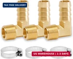 Chillwaves Brass Air Hose Fittings, 90 Degree Elbow Barb Fittings 3/8". Fixed Price $16.61.