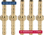 X Autohaux 5pcs 4mm Brass Barb Hose Fitting Straight Union Water Gas Oil Pipe Co. Fixed Price $17.31.