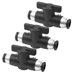 3 Pcs 8mm Od Pneumatic Ball Valve, Push To Connect, Air Flow Control, Quick. Fixed Price $20.33.