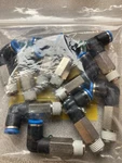 10 Qty Festo Qsll-1/4-8 Push-in 90 Deg R 1/4 Long Pipe End. Fixed Price $19.99.