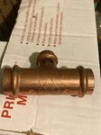 Viega 77402 3/4" X 1/2" Propress Copper Tee. Fixed Price $9.50.