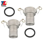 2pcs Quick-connect Type C Cam Groove Fitting 3" - Aluminum Female W/lever. Fixed Price $20.87.