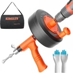 Drain Snake, 25ft Flexible Steel Auger With Drill Adapter, Plumbing Unbloc. Fixed Price $55.81.