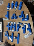 Lot Of 19 Apollo Blue Twisters Fittings, Tees, Elbows, Couplings 1/2 & 3/4. Fixed Price $14.96.