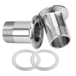 Fitvell Stainless Steel Sanitary Pipe Fitting 1" Npt Male Thread, Silver. Fixed Price $21.72.
