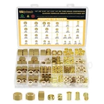 Siptenk 255pcs Brass Compression Sleeves Ferrules Inserts Nuts Fittings For T.... Fixed Price $57.17.