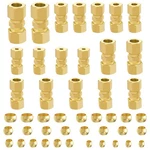 Aienxn 46pcs Brass Compression Tube Fitting 1/8"- 3/8"(46pcs),. Fixed Price $35.94.