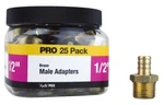 Apollo Apxma1225jr Tub (25) Pex 1/2" Male Adapters Brass Barb Crimp. Fixed Price $43.99.
