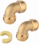 (pack Of 2) Efield Push-fit 1 Inch X Elbow Brass Pack 2, Copper. Fixed Price $33.11.