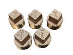 5 Brass Pipe Plug End Cap 3/4" Npt Thread Fitting Square Head Fuel Oil Gas Water. Fixed Price $12.82.