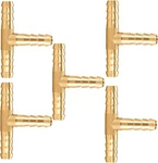 Aopanda 1/4" Brass Barb Tee Fittings T-shaped 3 Ways Union Id 1/4 Inch. Fixed Price $19.70.