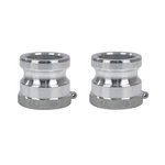 Quafwia 2 Pcs Aluminum Cam Lock Fittings (2" Part A) Groove Hose Fitting. Fixed Price $10.89.