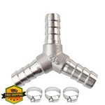 Jenswill 1/2" Y Shape Hose Barb Fitting 3 Way Splicer W/ Clamps. Fixed Price $20.00.
