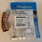 1 Piece Mueller Streamline Acr Copper Press Fittings Rp03044 New No Box. Fixed Price $17.99.