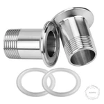 Stainless Steel Sanitary Pipe Fitting 1" Npt Male Thread To 1.5" Tri Clamp 50.5m. Fixed Price $23.01.
