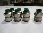 Lot Of 7, Parker W68plp-4-4, Straight, 1/4" Tube Od X Npt, Prestolok. Fixed Price $20.00.