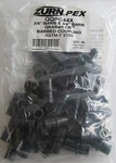 50-pack Zurn Pex Qqpc44x 3/4" X Barb Quicksert Cr Barbed Polymer Couplings. Fixed Price $25.00.