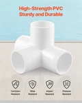 Vevor 4-way Pvc Fittings, 1-inch Pipe Joints Elbow Connector, 10-pack Furnit. Fixed Price $26.09.