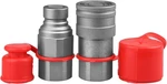 Skid Steer 1/2" Iso 16028 Body + Sae Thread, Red, Silver. Fixed Price $54.30.
