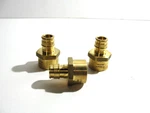 Plumb Flex 1/2" Brass Pex Barb X 3/4" Female Pipe Thread Adapter Fitting 3-pack. Fixed Price $10.00.