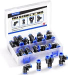 Tailonz Pneumatic 3/8 Inch Od Push To Connect Fittings Kit 5. Fixed Price $25.95.