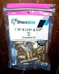 10pc Sharkbite 1/2" X Tee - Model #uc362lfa10. Fixed Price $18.95.