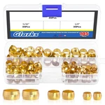 Glarks 105pcs Tube Od 1/4" 5/16" 3/8" Brass Compression Sleeves Ferrules, 3 Size. Fixed Price $24.99.