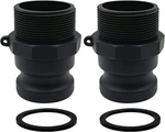 Bitotu 2pcs Camlock Fittings Poly Npt F-100 1" F Standard Couplings Cam Lock .... Fixed Price $23.74.