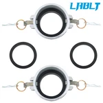 Lablt 2 Type B Aluminum Cam And Groove Hose Fitting 3" & Camlock Gasket. Fixed Price $34.43.