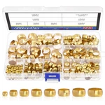 Glarks 220pcs Brass Compression Sleeves Ferrules, Tube Od 4mm 6mm 8mm 10mm 12.... Fixed Price $36.58.