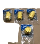 Leviton R00-515cv Yellow 3 Wire Grounding Connector, Straight Blade (lot Of 4). Fixed Price $36.00.