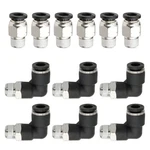 Hamineler 12 Pcs Straight Push Release Connectors, To 1/8 Inch, Black. Fixed Price $17.99.