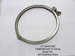 12" Sanitube 13mhhm-200 Tri Clamp Single Pin 304 Ss W/ Wing Nut (used).. Fixed Price $78.00.