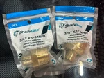 2-pack Lot Sharkbite Brass Uc139lf 3/4" X 1" Mnpt Crimp Male Connector Adapter. Fixed Price $11.62.