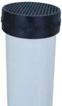 Black Pvc Pipe End Cap With Integral Screens For Socket Fit On Of. Fixed Price $13.99.