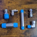 Hy-lok Stainless Steel Compression Fittings 1/2" & 1/4" Straight Elbow. Fixed Price $49.95.