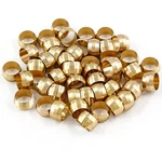 Biaungdo 50 Pcs Brass Compression Fitting, 3/8" Tube Od Sleeves Ferr. Fixed Price $12.89.