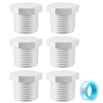 Frienda 6 Pieces Rv Hot Water Heater Drain Plug With Tape, 1/2 Inch Npt White. Fixed Price $11.94.