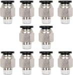 Beduan Push To Connect Fitting, 1/2" Tube Od X 1/4" Npt Thread Male Straight Pne. Fixed Price $28.15.