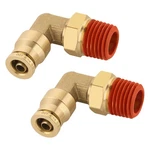 Boeray 1/4" Quick Push To Connect Fittings Brass 90 Degree Union Swivel Elbow.... Fixed Price $14.94.