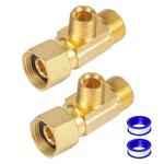 Brass Angle Stop Add-a-tee Valve 3/8" Compression Inlet By 1/4" O.... Fixed Price $17.09.