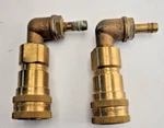 Lot Of 2 Parker Bh3-60-bspp Hydraulic Quick Coupling Brass. Fixed Price $60.00.