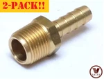 2-pack! New!! 5/16"x3/8" Brass Male Npt Barb Hose Straight Fitting 125-5c. Fixed Price $16.93.