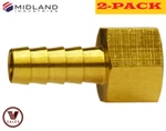 2-pack Midland Metal 1/2" Hose Barb X Female Npt Brass Fitting 32061 New. Fixed Price $22.17.