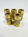 5-milton M Style Brass Pneumatic Air 1/4 Body Kwik Quick Coupler X 3/8" Fnpt. Fixed Price $33.99.