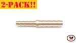 2-pack! 3/8"x1/4" Brass Barb Hose Splicer Mender Straight Fitting 129-6-4 New!. Fixed Price $17.45.
