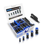 Sweezwon 66pcs Straight Push To Connect Air 5/32" 1/2", 66pcs, Blue. Fixed Price $21.93.
